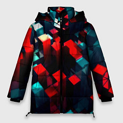 Женская зимняя куртка Digital abstract cube