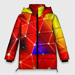 Женская зимняя куртка Digital triangle abstract