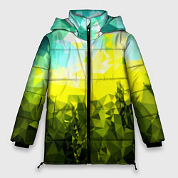 Женская зимняя куртка Green abstract colors