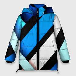 Женская зимняя куртка Спортивная геометрия из полос
