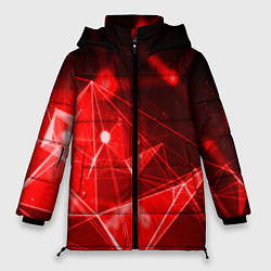 Женская зимняя куртка Абстрактные красные лучи