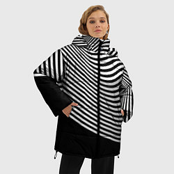 Куртка зимняя женская Trendy raster pattern, цвет: 3D-светло-серый — фото 2