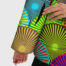 Куртка зимняя женская Multicolored circles, цвет: 3D-светло-серый — фото 2