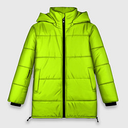 Женская зимняя куртка Лайм цвет: однотонный лаймовый
