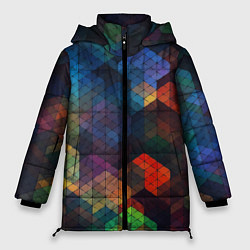 Женская зимняя куртка Стеклянная мозаика цветная
