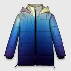 Куртка зимняя женская Blue gradient colors, цвет: 3D-черный