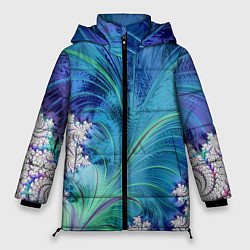 Женская зимняя куртка Авангардная фрактальная композиция