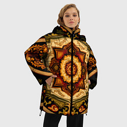 Куртка зимняя женская Красивый паттерн ковра, цвет: 3D-черный — фото 2