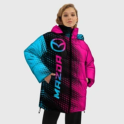 Куртка зимняя женская Mazda - neon gradient: по-вертикали, цвет: 3D-черный — фото 2
