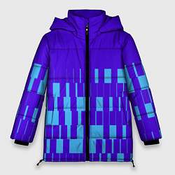 Женская зимняя куртка Паттерн в стиле модерн синий яркий