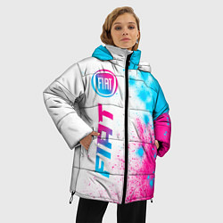 Куртка зимняя женская Fiat neon gradient style: по-вертикали, цвет: 3D-черный — фото 2