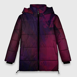 Куртка зимняя женская Фиолетовый мазок, цвет: 3D-красный