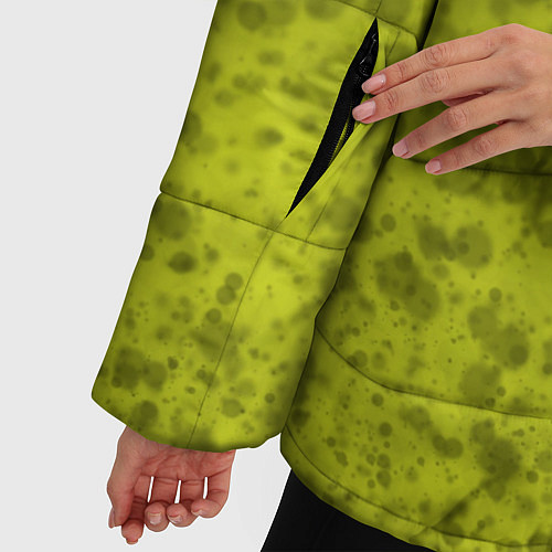 Женская зимняя куртка Губка желтая / 3D-Красный – фото 5