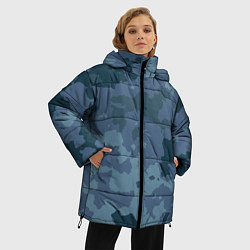 Куртка зимняя женская Камуфляж синий, цвет: 3D-красный — фото 2