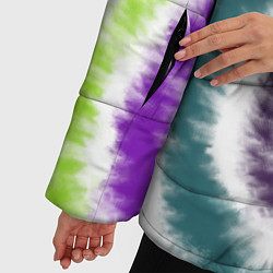 Куртка зимняя женская Тай-дай разноцветный, цвет: 3D-светло-серый — фото 2