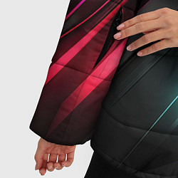 Куртка зимняя женская Объемные неоновые детали, цвет: 3D-черный — фото 2