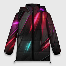 Куртка зимняя женская Объемные неоновые детали, цвет: 3D-черный