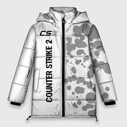 Куртка зимняя женская Counter Strike 2 glitch на светлом фоне: по-вертик, цвет: 3D-черный
