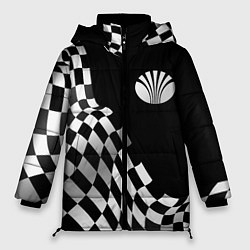 Куртка зимняя женская Daewoo racing flag, цвет: 3D-черный