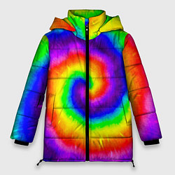 Куртка зимняя женская Тай-дай, цвет: 3D-светло-серый