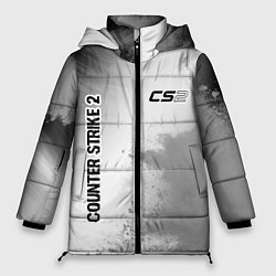 Женская зимняя куртка Counter Strike 2 glitch на светлом фоне: надпись,