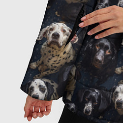 Куртка зимняя женская Паттерн из собак, цвет: 3D-светло-серый — фото 2