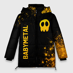Женская зимняя куртка Babymetal - gold gradient: надпись, символ