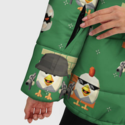 Куртка зимняя женская Chicken gun battle, цвет: 3D-черный — фото 2