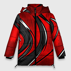 Куртка зимняя женская Органический разрыв - красный, цвет: 3D-светло-серый
