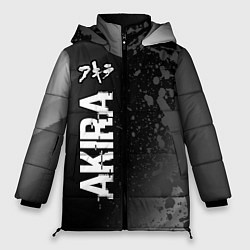 Женская зимняя куртка Akira glitch на темном фоне: по-вертикали