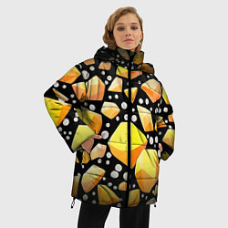 Куртка зимняя женская Слитки золота, цвет: 3D-красный — фото 2