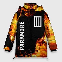Женская зимняя куртка Paramore и пылающий огонь