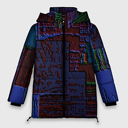 Куртка зимняя женская Рельеф плит, цвет: 3D-черный