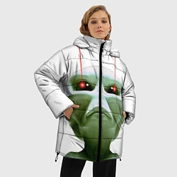Куртка зимняя женская Пришелец атакует, цвет: 3D-черный — фото 2