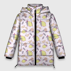 Женская зимняя куртка Лимоны паттерн