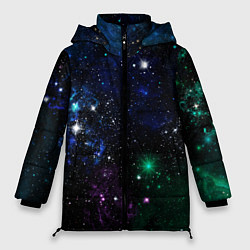 Куртка зимняя женская Космос Звёздное небо, цвет: 3D-черный