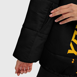 Куртка зимняя женская Yamaha - gold gradient: по-вертикали, цвет: 3D-черный — фото 2