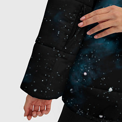 Куртка зимняя женская Мрачная галактика, цвет: 3D-светло-серый — фото 2