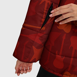 Куртка зимняя женская AC DC гитары и молния, цвет: 3D-черный — фото 2