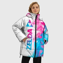 Куртка зимняя женская Zelda neon gradient style: по-вертикали, цвет: 3D-черный — фото 2