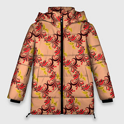 Женская зимняя куртка Абстрактный винтажный растительный орнамент