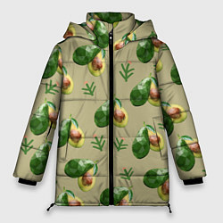 Женская зимняя куртка Авокадо и веточка