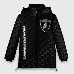 Женская зимняя куртка Lamborghini карбоновый фон
