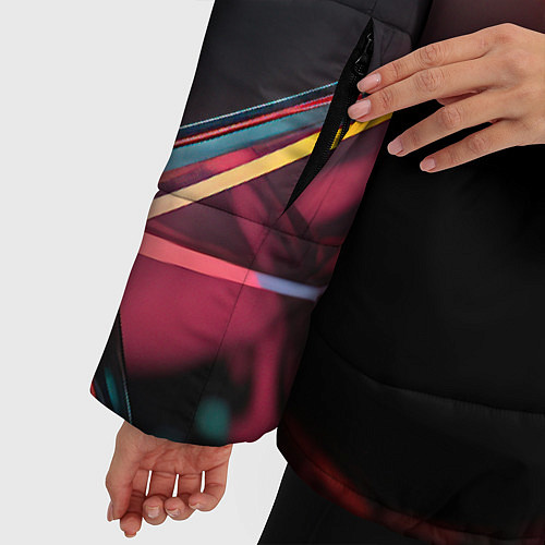 Женская зимняя куртка Неоновая конструкция / 3D-Красный – фото 5