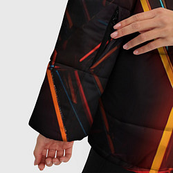 Куртка зимняя женская Неон на черном фоне, цвет: 3D-красный — фото 2