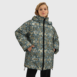 Куртка зимняя женская Орнамент в стиле классицизм, цвет: 3D-светло-серый — фото 2