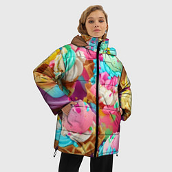 Куртка зимняя женская Сладкая жизнь, цвет: 3D-светло-серый — фото 2