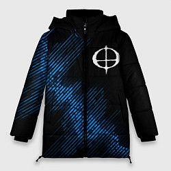 Куртка зимняя женская Ozzy Osbourne звуковая волна, цвет: 3D-черный