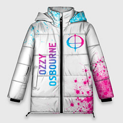 Женская зимняя куртка Ozzy Osbourne neon gradient style: надпись, символ