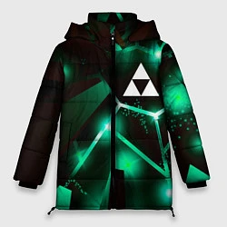 Куртка зимняя женская Zelda разлом плит, цвет: 3D-черный